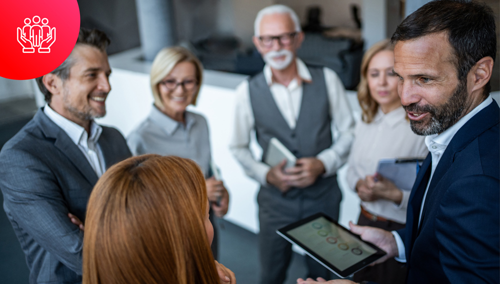 Personengruppe in Büro
